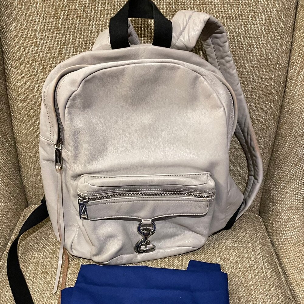 Authentic Rebecca Minkoff Gray Leather Backpack
